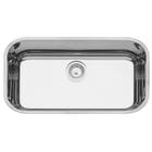 Cuba retangular em aco inox polido 56x34cm com valvula 56 bl