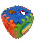 Cubo de Encaixe Didático, brinquedo Educativo  com 10cm novidade