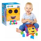 Cubo Encaixe Didático Educativo Bebê 10 Pçs Paki Toys 280