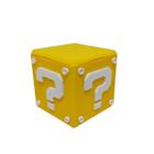 Cubo Interrogação Porta Objetos Tampa 5 Cm 3D Mario Gamer