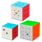 Cubo Mágico 2x2x2 + 3x3x3 + 4x4x4 Qiyi Stickerless (3 cubos)