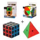 Kit Cubo Mágico Profissional 2x2, 3x3,brinquedo Piramix - Jmix - Cubo Mágico  - Magazine Luiza