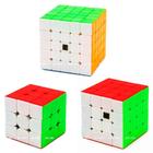 Cubo Mágico 3x3x3 + 4x4x4 + 5x5x5 Moyu Stickerless (3 cubos)