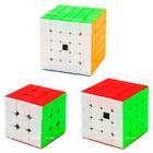 Cubo Mágico 3x3x3 + 4x4x4 + 5x5x5 Moyu Stickerless (3 cubos) - YJ/Moyu