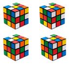 Cubo magico quebra cabeça pedagogico 6,5cm kit 4 unidades - 99 toys