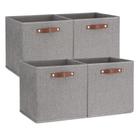 Cubos de armazenamento Temary Storage 33x33cm Tecido cinza (conjunto de 4)