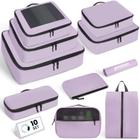 Cubos de embalagem Prezon 10 Set Purple Bagage Organizer Travel