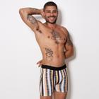 Cueca Boxer Estampada Comprida - C8754