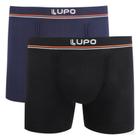 Cueca boxer lupo microfibra kit com 2 unidades sem costura