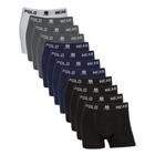 Cueca Boxer Masculina Adulto Polo Wear Kit Com 12 Unidades