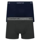 Cueca Boxer Masculina Selene Sem Costura 2 Unidades