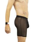 Cueca Boxer Masculina Transparente em Tule Sexy Confortável