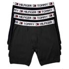 Cueca boxer Tommy Hilfiger para homens preta de algodão penteado