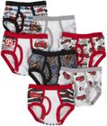 Cueca Disney Boys Pixar Cars 100% algodão, pacote com 5 cuecas