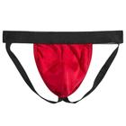 Cueca jockstrap sexy suporte atletico com faixa aberta Vermelho