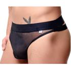 Cueca Jockstrap Tule Tamanho G - preto