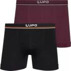 Cueca Lupo Kit c/ 2 Boxer Microfibra (Preto e Vinho) 00436-088-911