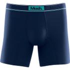 Cueca Masculina Boxer Longa Elástico Microfibra Active 140.03 Mash Azul Marinho