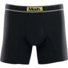 Cueca Masculina Boxer Longa Elástico Microfibra Active 140.03 Mash Preto