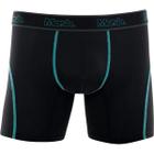 Cueca Masculina Boxer Longa Elástico Microfibra Active 140.14 Mash Preto