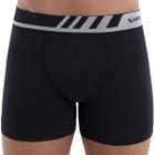 Cueca Masculina Boxer Sem Costura Elástico Microfibra 671-002 Lupo Preto