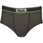 Cueca Masculina Slip Elástico Microfibra Basic Conforto 143.03 Mash Chumbo