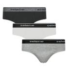 Cueca selene slip kit com 3 11900 algodão masculina tradicional