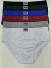 Cueca Slip Plus Size Algodão Kit Com 3 - Elastico embutido