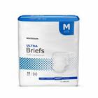 Cueca unissex para incontinência adulta McKesson Ultra Tab Closure Média descartável de absorção pesada branca 16 bolsas da McKesson (pacote com 2)