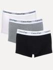 Cuecas Calvin Klein Low Rise Trunk Light Print Preta/ Branca/ Mescla Pack 3UN