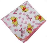 CUEIRO Flanelado Bebe URSINHO POOH 80X80CM COM CROCHE - Dugu