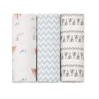 Cueiro fralda de pano swaddle flanelado papi 3 peças - MBBIMPORTS