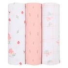 Cueiro Manta Flanelado Composê 100% Algodão 80x80cm Kit Com 3 Unidades Papi Baby