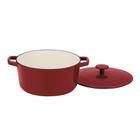 Cuisinart Chef's Classic Enameled Ferro Fundido 5-Quart Round Covered Casserole, Vermelho Cardeal