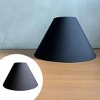 Cúpula Para Abajur Tecido Algodão Branco, Preto e Bege 20 cm x 10 cm x 30 cm Soquete Nacional Ref 20