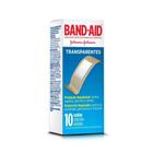Curativo Adesivo Band-Aid Transparente Respirável 1,9cm x 7,6cm Johnsons 10 unidades