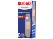 Curativo Adesivo Transparente Band-Aid - 1 Caixa com 10 Unidades