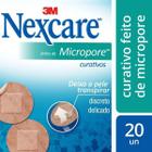Curativos Feitos de Micropore Nexcare Redondo 20 Unidades