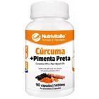 Curcuma + pimenta preta 1400mg 90caps nutrivitalle