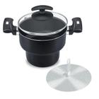 Cuscuzeira Prática Nordestina Individual Fortaleza 16 cm Cozinha Rápido Preta