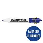 CX Caneta quadro branco recarregável azul c/12 Masterprint