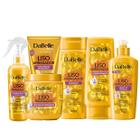 Dabelle Kit Liso Arrasador Tratamento Hidratação Defrizante Creme Leave-in Protetor Térmico Capilar