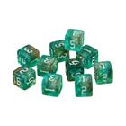 Dados Poliedricos D6 com Glitter - Conjunto para Jogos de Mesa e Ensino de Matemática