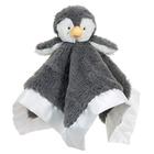 Damasco Cordeiro Animais de Pelúcia Soft Security Cobertor Cinza Pinguim Infantil Berçário Personagem Cobertor Luxo Aconchego de Pelúcia (Pinguim Cinzento, 14 polegadas)
