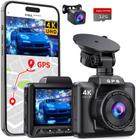 Dash Cam ecomoment GT802 4K+1080P Gravação frontal e traseira