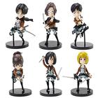 DATCH Anime Figures 6pcs Japonês Anime Figura Set Home Office Desktop Decoração Action Figures Toy Gift para fãs de anime