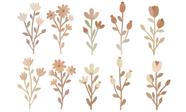 Decalques de parede de flores GORNZX Boho para decoração de berçário em aquarela