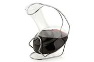 Decanter de Vinho 900ml com Suporte Cromado Decantador Forma