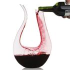 Decanter de Vinho Em U Em Cristal Ecológico Moderno 1,4L - Amarinne