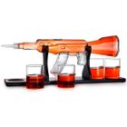 Decanter Whisky Modelo Fuzil com Quatro Copos